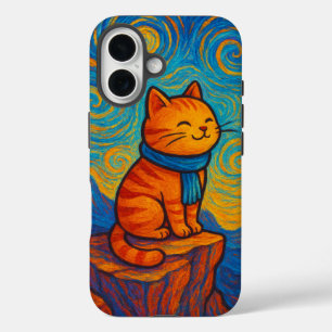Étui de téléphone avec illustration de chat inspir