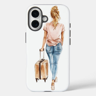 Étui de téléphone Chic Travel Girl