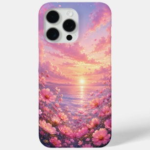 Étui de téléphone Coucher de soleil floral rose rê