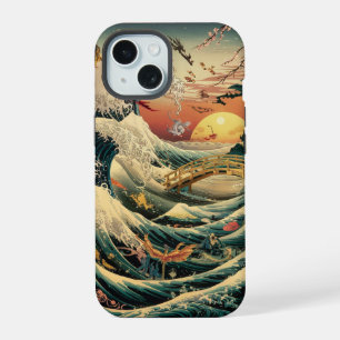 Étui de téléphone d'art japonais serein et oniriqu