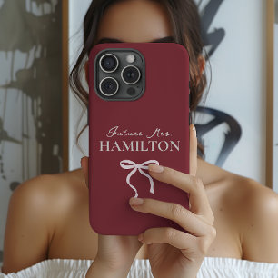 Étui de téléphone de mariage avec nom personnalisé