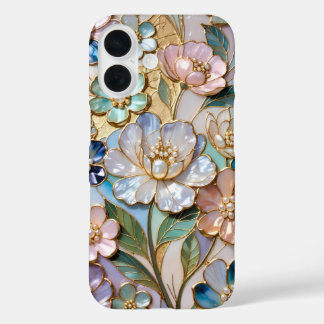 Étui de téléphone de style vitrail floral Élégant