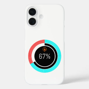 Étui de téléphone drôle Aura Brainrot 67 % chargé 