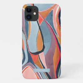Étui de téléphone en aquarelle botanique Art abstr