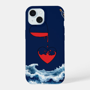 Étui de téléphone en art abstrait Ocean of Love