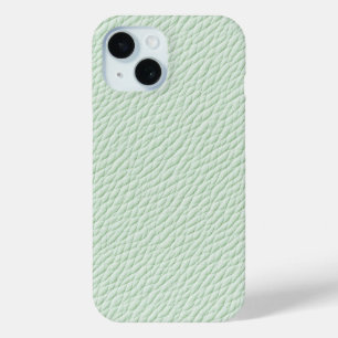 Étui de téléphone en cuir texturé vert menthe