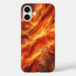 Étui de téléphone en lave en fusion luxueux ardent