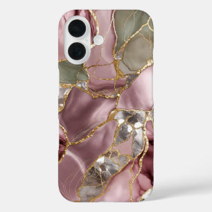 Étui de téléphone en marbre rose doré Luxe Neutre