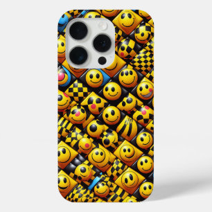 Étui de téléphone en mosaïque avec visage smiley 3