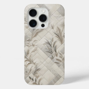 Étui de téléphone en mosaïque botanique diagonale 