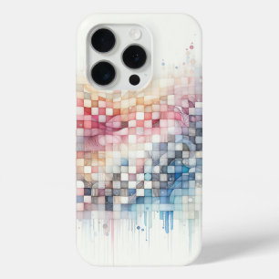 Étui de téléphone en mosaïque de gouache pastel ar