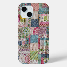 Étui de téléphone en patchwork vintage