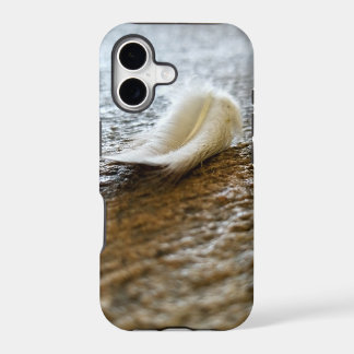 Étui de téléphone en plume blanche Tiny