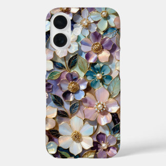 Étui de téléphone en verre teinté floral pastel Él