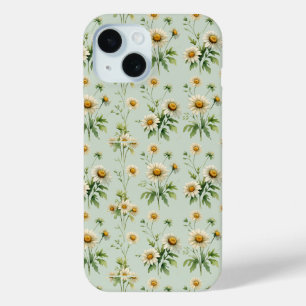 Étui de téléphone Fleur de marguerite verte sauge