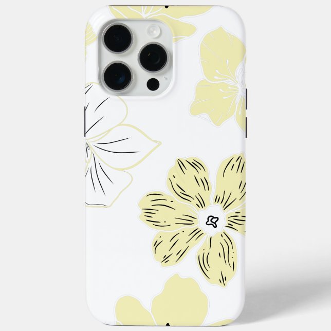 Étui de téléphone Fleur Jaune (Verso)