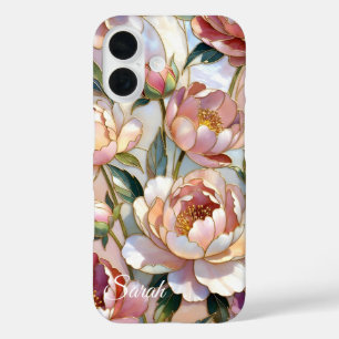 Étui de téléphone floral personnalisé avec pivoine