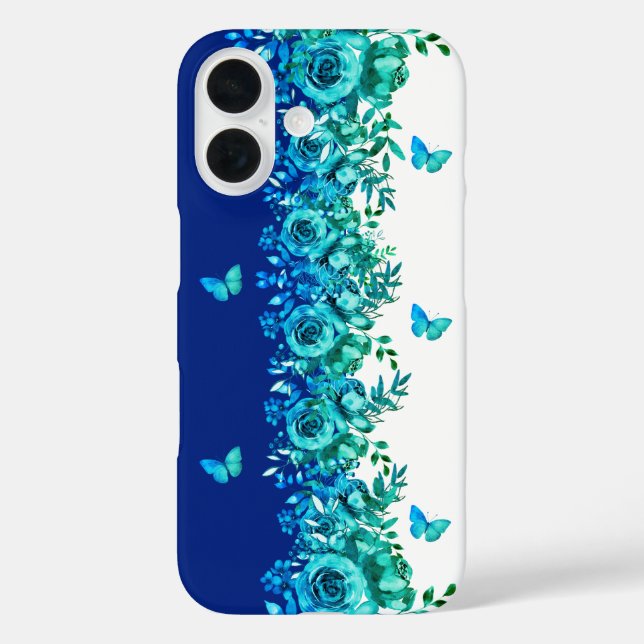 Étui de téléphone Jardin Papillon Bleu (Verso)
