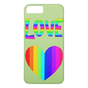 Étui de téléphone LGBT Amour Arc-en-ciel et Cœur