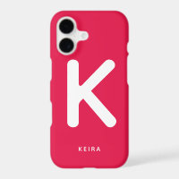 Étui de téléphone Monogramme Rouge Cerise