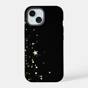 Étui de téléphone Nuit étoilée or noir
