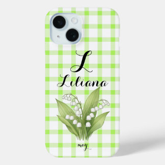 Étui de téléphone personnalisé avec nom Muguet
