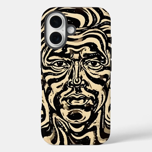 Étui de téléphone portrait tourbillon visage (Verso)