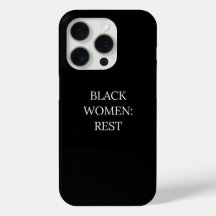 Étui de téléphone pour femmes noires au repos