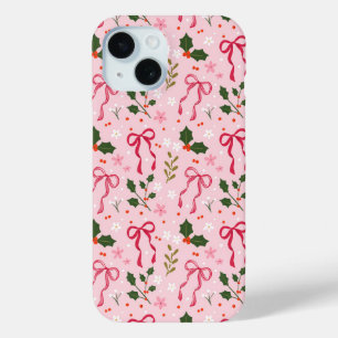 Étui de téléphone rose festif