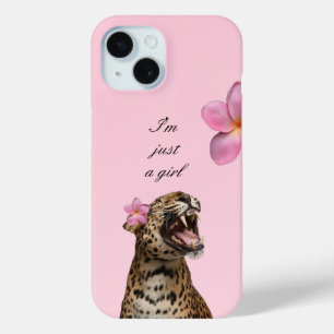 Étui de téléphone rose léopard Soft Girl Tendance