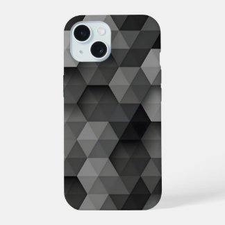 Étui de téléphone triangle géométrique gris foncé
