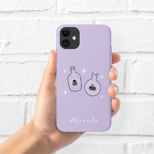 Étui de téléphone violet Bouteilles de potion magi