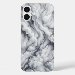 Étui en marbre blanc et gris de luxe - Coulant dra