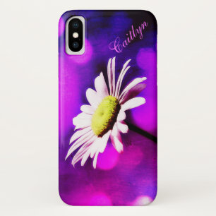 Étui Fleur Marguerite Améthyste Rose *Personnalisé