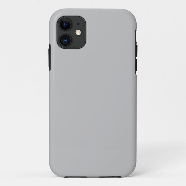 Étui iPhone 11 Gris Argenté Résistant (Dos)