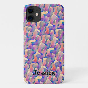 Étui iPhone 11 personnalisé à motif aquarelle