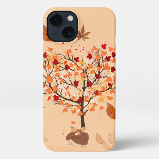 Etui iPhone 13 Amour arbre coque iphone d'automne (Verso)