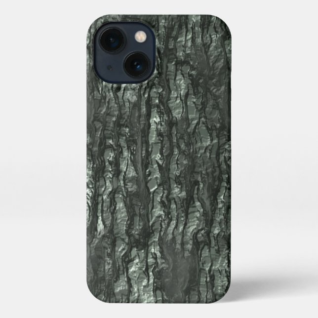 Etui iPhone 13 Coque iphone Camo écorce verte (Verso)