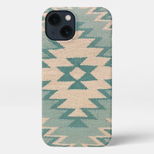 Etui iPhone 13 coque iphone - Southwestern Weight, Pastel Aqua (Verso)
