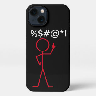 Etui iPhone 13 coque iphone - Stick rouge "Eff You"