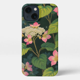 Etui iPhone 13 "Hydrangea Bloom iPhone 13 Coque - Japonais Retro 