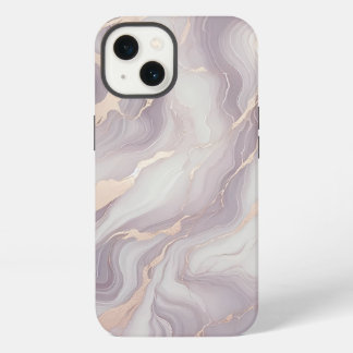 Etui iPhone 13 Lavender Marble iPhone 13 Coque avec Veines Argent