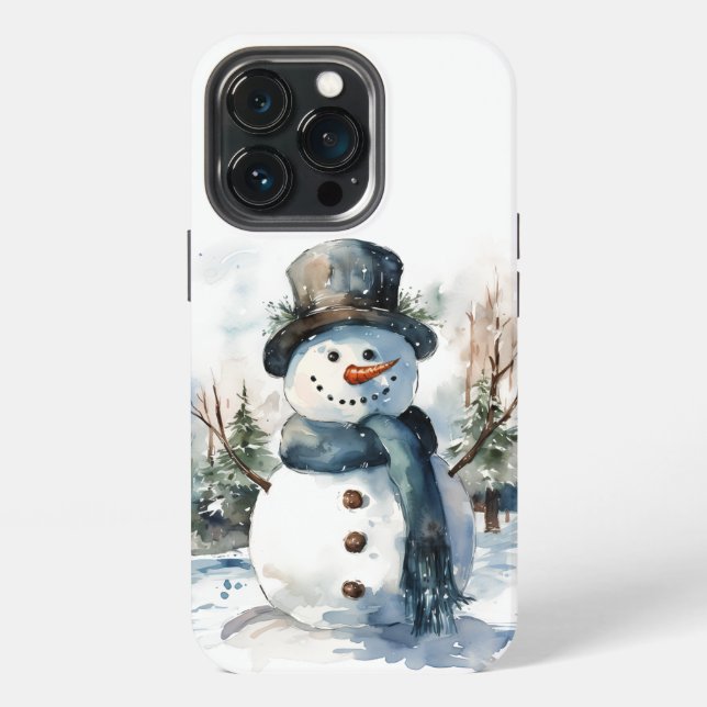 Etui iPhone 13 Pro ❄️ 📱 Cool Frostman Snowman coque iphone 📱 ❄️ (Dos)