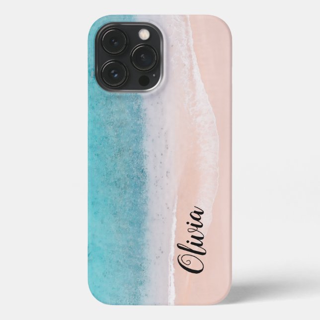 Etui iPhone 13 Pro Max Script personnalisé Ocean Beach coque iphone (Verso)