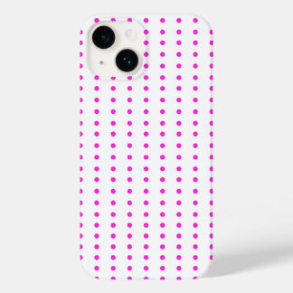 Étui iPhone 14 à pois roses mignon