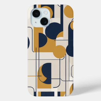 Étui iPhone 15 Art Géométrique Moderne