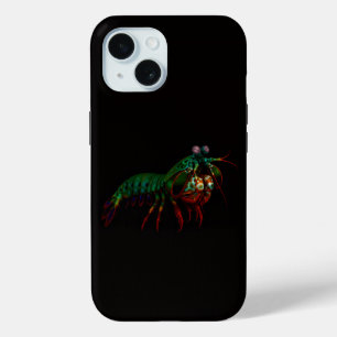 Étui iPhone 15 Black 4 Luxe, Crevette Mantis