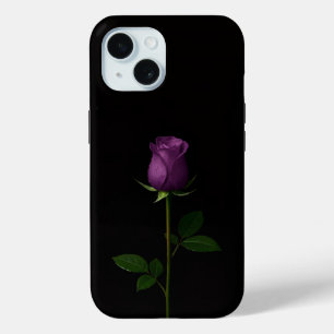 Étui iPhone 15 Black 4 Luxe, Rose Violet Royal