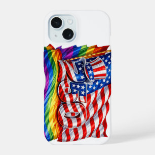 Étui iPhone 15 Drapeau de Fierté America 250