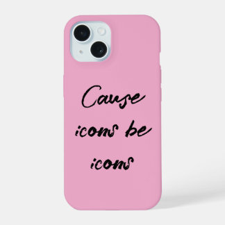 Étui iPhone 15 Pro esthétique rose citation